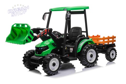 Pojazd MEGA Traktor D68 Z Przyczepką Zielony Pojazd MEGA Traktor D68 Z Przyczepką Zielony