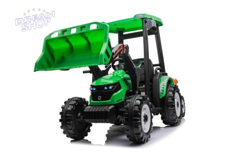 Pojazd MEGA Traktor D68 Z Przyczepką Zielony Pojazd MEGA Traktor D68 Z Przyczepką Zielony