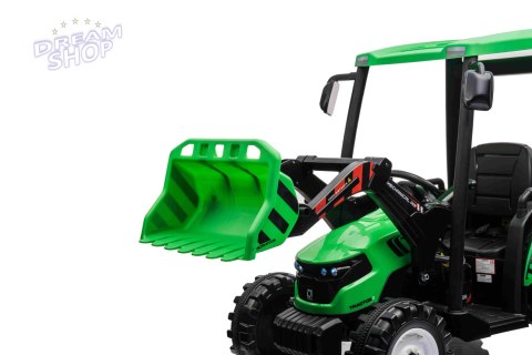 Pojazd MEGA Traktor D68 Z Przyczepką Zielony Pojazd MEGA Traktor D68 Z Przyczepką Zielony