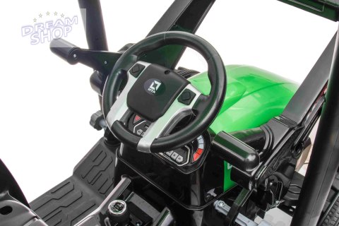 Pojazd MEGA Traktor D68 Z Przyczepką Zielony Pojazd MEGA Traktor D68 Z Przyczepką Zielony