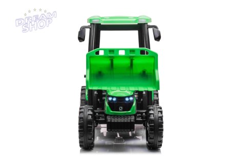 Pojazd MEGA Traktor D68 Z Przyczepką Zielony Pojazd MEGA Traktor D68 Z Przyczepką Zielony