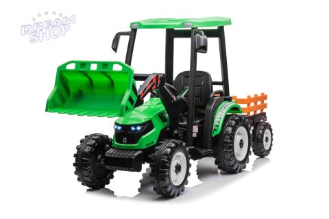 Pojazd MEGA Traktor D68 Z Przyczepką Zielony Pojazd MEGA Traktor D68 Z Przyczepką Zielony