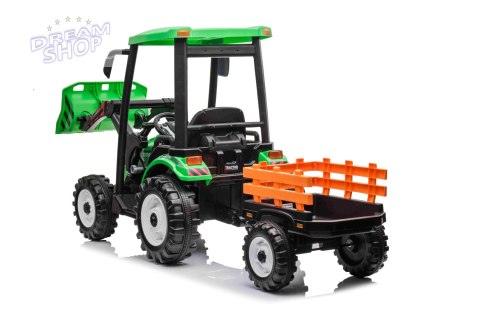 Pojazd MEGA Traktor D68 Z Przyczepką Zielony Pojazd MEGA Traktor D68 Z Przyczepką Zielony