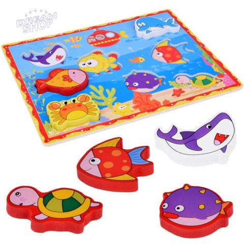 Puzzle drewniane układanka rybki podwodny świat 8 ele ZA5254 Puzzle drewniane układanka rybki podwodny świat 8 ele ZA5254
