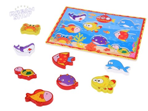 Puzzle drewniane układanka rybki podwodny świat 8 ele ZA5254 Puzzle drewniane układanka rybki podwodny świat 8 ele ZA5254