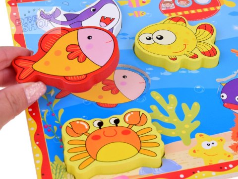 Puzzle drewniane układanka rybki podwodny świat 8 ele ZA5254 Puzzle drewniane układanka rybki podwodny świat 8 ele ZA5254
