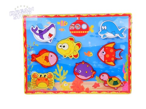 Puzzle drewniane układanka rybki podwodny świat 8 ele ZA5254 Puzzle drewniane układanka rybki podwodny świat 8 ele ZA5254