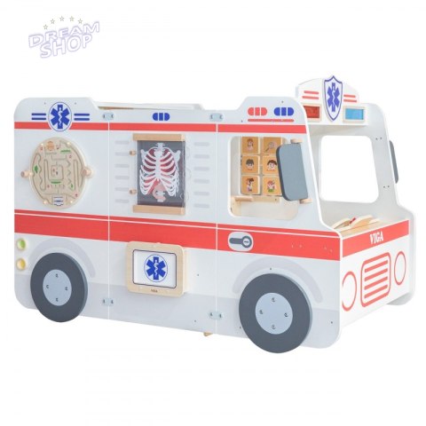 VIGA Duży Drewniany Ambulans Zestaw Karetka Małych Ratowników Akcesoria 25 el. VIGA Duży Drewniany Ambulans Zestaw Karetka Małych Ratowników Akcesoria 25 el.