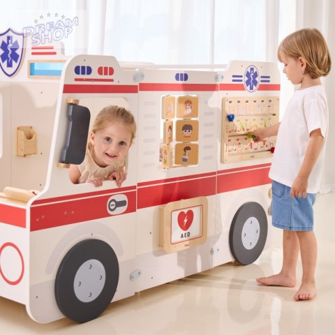 VIGA Duży Drewniany Ambulans Zestaw Karetka Małych Ratowników Akcesoria 25 el. VIGA Duży Drewniany Ambulans Zestaw Karetka Małych Ratowników Akcesoria 25 el.