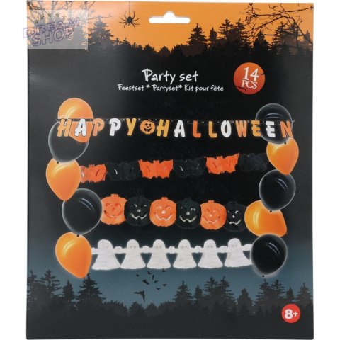 ZESTAW DEKORACYJNY HAPPY HALLOWEEN 14 ELEMENTÓW ZESTAW DEKORACYJNY HAPPY HALLOWEEN 14 ELEMENTÓW
