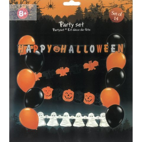 ZESTAW DEKORACYJNY HAPPY HALLOWEEN 14 ELEMENTÓW ZESTAW DEKORACYJNY HAPPY HALLOWEEN 14 ELEMENTÓW