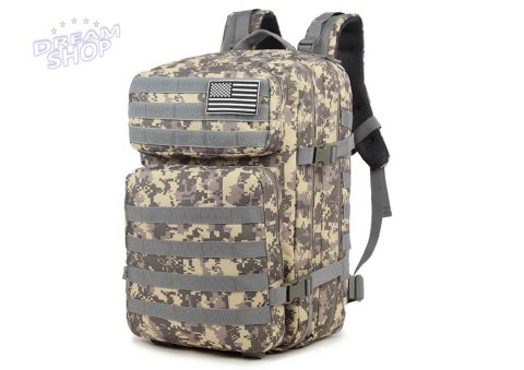 Plecak Militarny Wojskowy Taktyczny Siwy 40-60L Plecak Militarny Wojskowy Taktyczny Siwy 40-60L