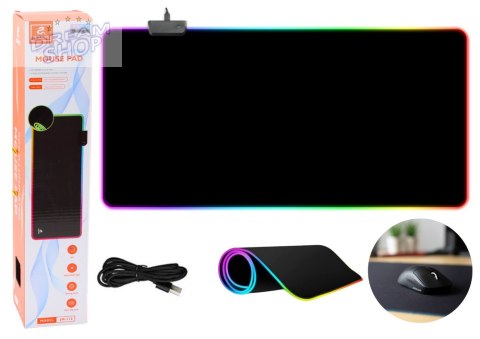 Podkładka Pod Mysz Klawiaturę Z Oświetleniem LED 30x80cm Podkładka Pod Mysz Klawiaturę Z Oświetleniem LED 30x80cm