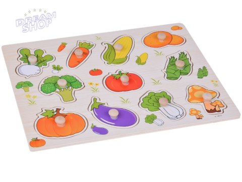 Układanka edukacyjna puzzle drewniane warzywa dopasuj 11ele ZA5258 Układanka edukacyjna puzzle drewniane warzywa dopasuj 11ele ZA5258