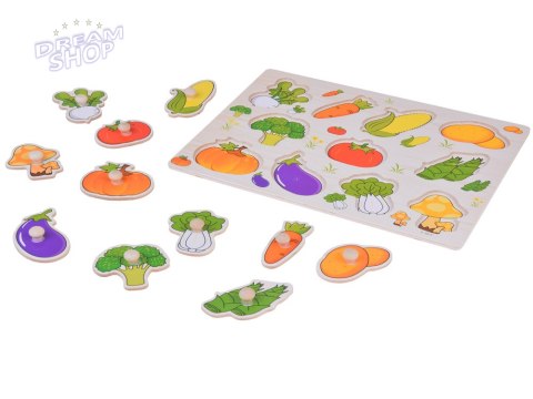 Układanka edukacyjna puzzle drewniane warzywa dopasuj 11ele ZA5258 Układanka edukacyjna puzzle drewniane warzywa dopasuj 11ele ZA5258