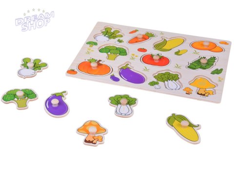 Układanka edukacyjna puzzle drewniane warzywa dopasuj 11ele ZA5258 Układanka edukacyjna puzzle drewniane warzywa dopasuj 11ele ZA5258