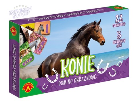 Alexnader Domino obrazkowe Konie 3 warianty gry GR0701 Alexnader Domino obrazkowe Konie 3 warianty gry GR0701