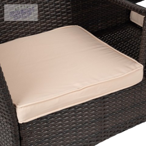 Ławka ogrodowa z technorattanu sofa CORDOBA brązowa Ławka ogrodowa z technorattanu sofa CORDOBA brązowa