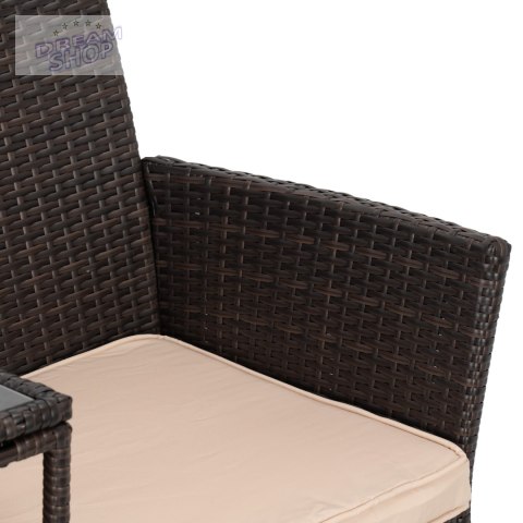 Ławka ogrodowa z technorattanu sofa CORDOBA brązowa Ławka ogrodowa z technorattanu sofa CORDOBA brązowa