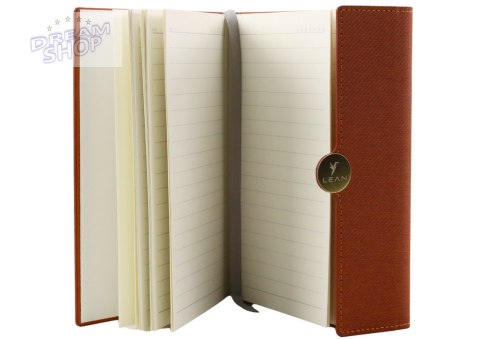 Notes Biurowy Na Magnes Notatnik A5 W Linie Z Obiciem Brązowy Notes Biurowy Na Magnes Notatnik A5 W Linie Z Obiciem Brązowy
