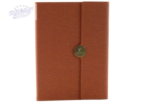 Notes Biurowy Na Magnes Notatnik A5 W Linie Z Obiciem Brązowy Notes Biurowy Na Magnes Notatnik A5 W Linie Z Obiciem Brązowy