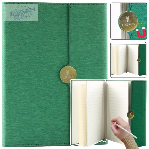Notes Biurowy Na Magnes Notatnik A5 W Linie Z Obiciem Zielony Notes Biurowy Na Magnes Notatnik A5 W Linie Z Obiciem Zielony