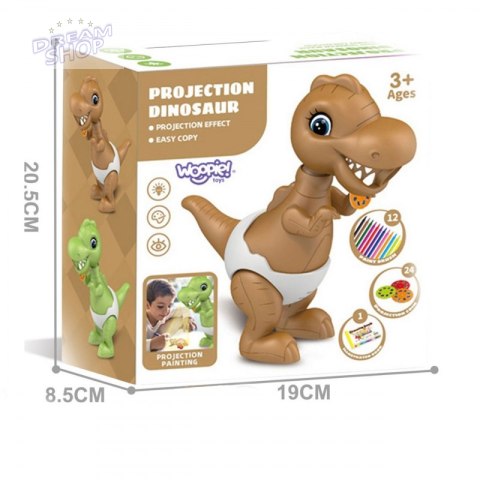 WOOPIE Dinozaur Projektor do Rysowania + Flamastry WOOPIE Dinozaur Projektor do Rysowania + Flamastry