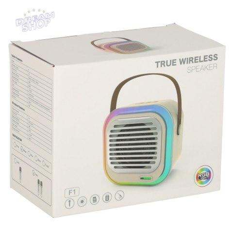 Głośnik do karaoke USB Bluetooth kremowy