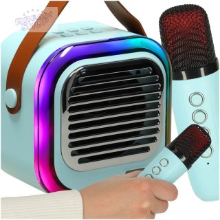 Głośnik do karaoke USB Bluetooth niebieski