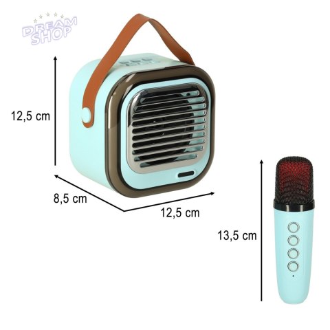 Głośnik do karaoke USB Bluetooth niebieski
