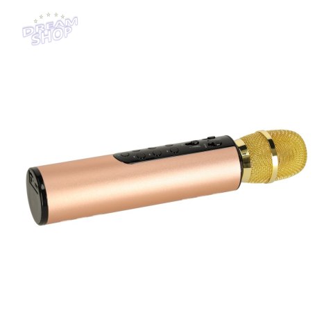 Mikrofon bezprzewodowy do karaoke Bluetooth złoty