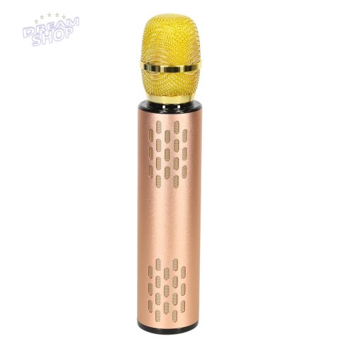 Mikrofon bezprzewodowy do karaoke Bluetooth złoty
