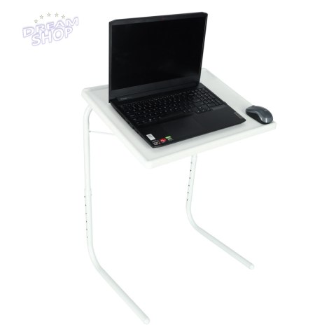 Stolik boczny pod laptopa składany 52 x 40 cm biały Stolik boczny pod laptopa składany 52 x 40 cm biały