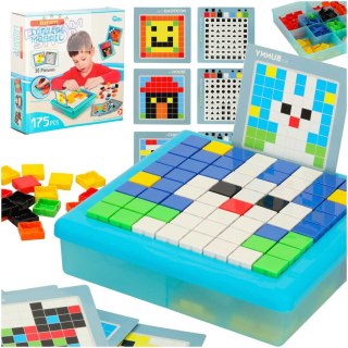 Układanka kreatywna logiczna klocki puzzle mozaika 175 elementów