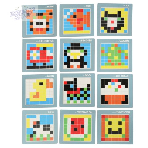 Układanka kreatywna logiczna klocki puzzle mozaika 175 elementów Układanka kreatywna logiczna klocki puzzle mozaika 175 elementów