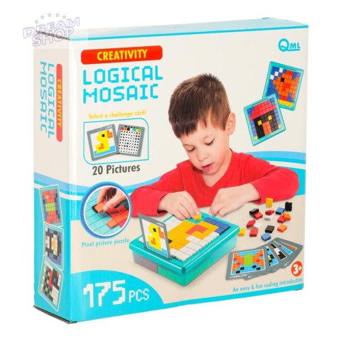 Układanka kreatywna logiczna klocki puzzle mozaika 175 elementów Układanka kreatywna logiczna klocki puzzle mozaika 175 elementów