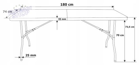 Zestaw cateringowy FETA WHITE stół 180 cm + 6 krzeseł BASICO Zestaw cateringowy FETA WHITE stół 180 cm + 6 krzeseł BASICO