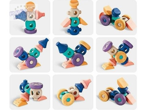 Edukacyjny zestaw klocków dla malucha, Miękkie Klocki Figury geometryczne 13 sztuk Edukacyjny zestaw klocków dla malucha, Miękkie Klocki Figury geometryczne 13 sztuk