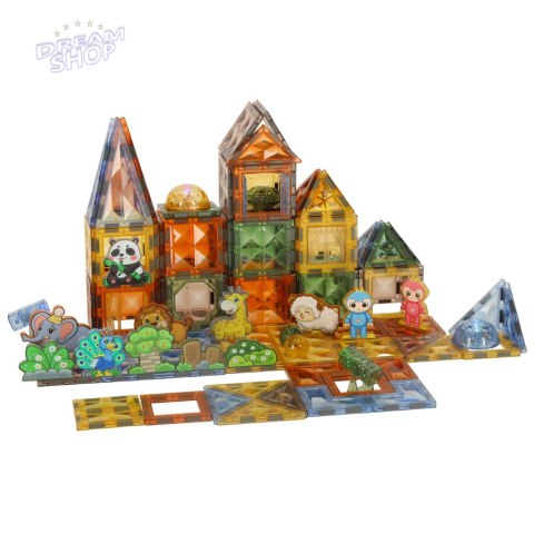 Klocki magnetyczne świecące 124 el. Klocki magnetyczne świecące 124 el.