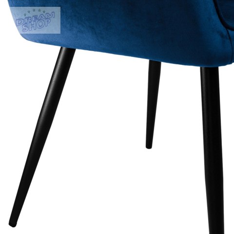 Krzesło aksamitne HAVANA Velvet Granatowe Krzesło aksamitne HAVANA Velvet Granatowe