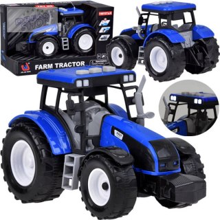 Niebieski traktor dla małego rolnika + dźwięki światła ZA5224