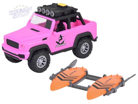 Różowe auto terenowe off-road deski surfingowe dźwięki światła ZA5223