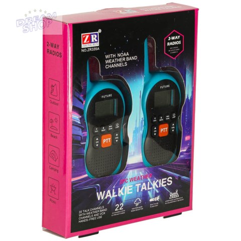 Walkie Talkie krótkofalówki dla dzieci zasięg 3km zestaw 2 szt.