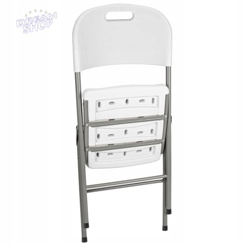 Zestaw cateringowy FETA WHITE stół 180 cm + 6 krzeseł WHITE