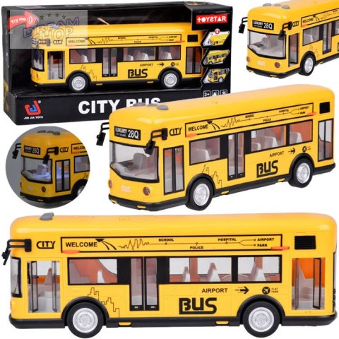 Żółty imprezowy autobus otwierane drzwi dźwięki światła muzyka ZA5222 Żółty imprezowy autobus otwierane drzwi dźwięki światła muzyka ZA5222