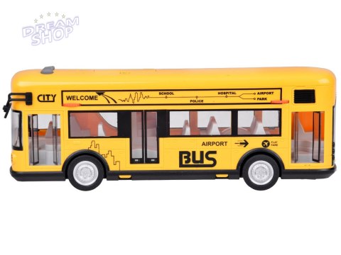 Żółty imprezowy autobus otwierane drzwi dźwięki światła muzyka ZA5222 Żółty imprezowy autobus otwierane drzwi dźwięki światła muzyka ZA5222