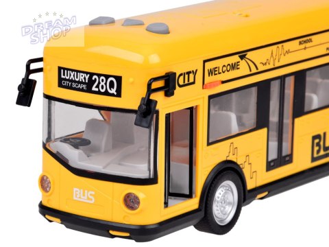 Żółty imprezowy autobus otwierane drzwi dźwięki światła muzyka ZA5222 Żółty imprezowy autobus otwierane drzwi dźwięki światła muzyka ZA5222