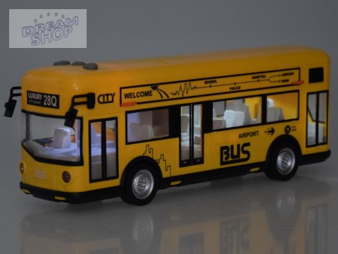 Żółty imprezowy autobus otwierane drzwi dźwięki światła muzyka ZA5222 Żółty imprezowy autobus otwierane drzwi dźwięki światła muzyka ZA5222