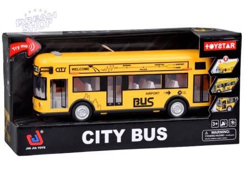 Żółty imprezowy autobus otwierane drzwi dźwięki światła muzyka ZA5222 Żółty imprezowy autobus otwierane drzwi dźwięki światła muzyka ZA5222