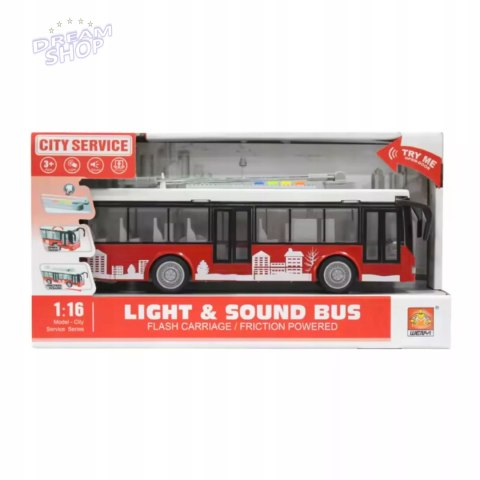 Duży czerwony trolejbus miejski otwierane drzwi dźwięki światła WY911A Duży czerwony trolejbus miejski otwierane drzwi dźwięki światła WY911A